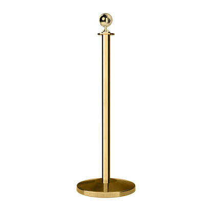 Ball Top Rope Stanchion with Sloped Base - Montour Line CLine - Crowd Control Warehouse