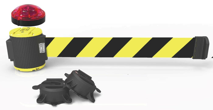 Yellow/Black Diagonal Stripe Banner