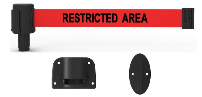RED "RESTRICTED AREA"