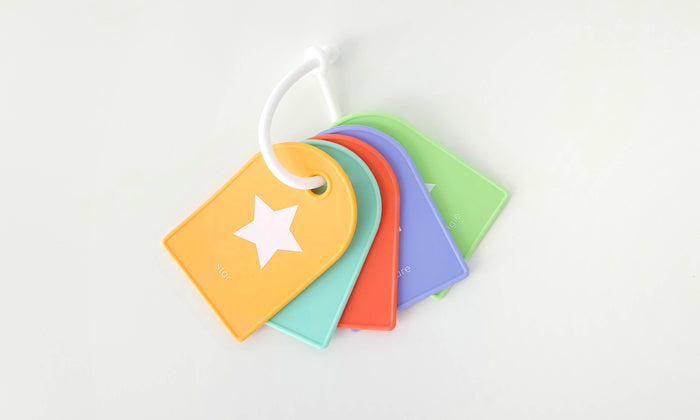 Bannor Toys Silicone Shape Flash Cards Teething Toy