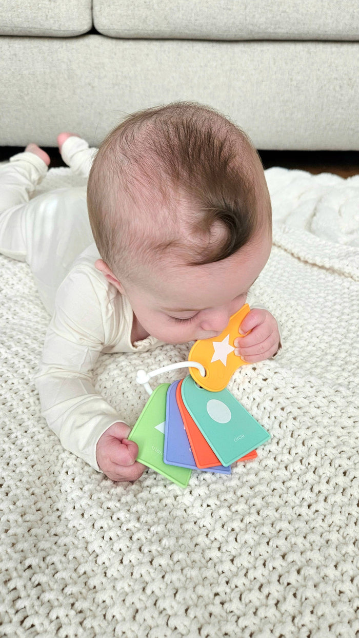 Bannor Toys Silicone Shape Flash Cards Teething Toy