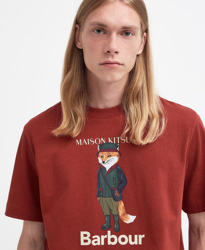 Barbour x Maison Kitsuné Beaufort Fox T-Shirt Burnt Henna
