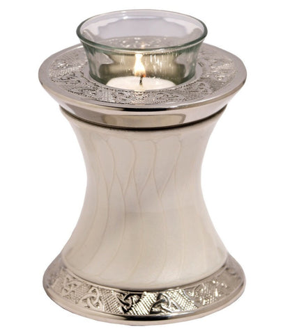 Baroque Pearl Tealight Cremation Urn - IUTL101