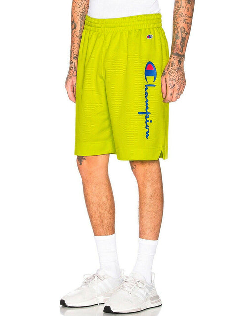 BASKETBALL MESH SCRIPT LOGO SHORTS GREEN CONFECTION