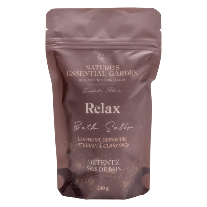 Bag of Nature's Essential Garden Bath Salts - Relax 240g