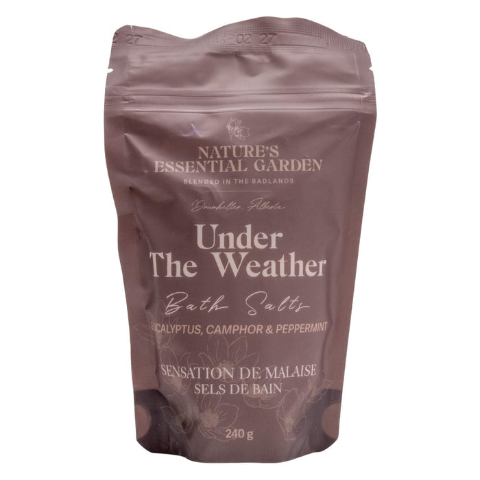 Bag of Nature's Essential Garden Bath Salts - Under The Weather 240g