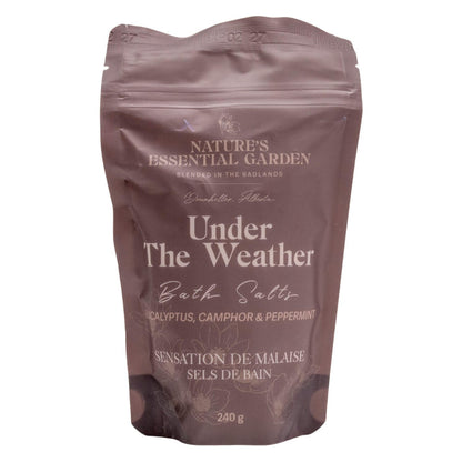 Bag of Nature's Essential Garden Bath Salts - Under The Weather 240g
