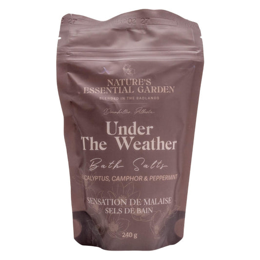 Bag of Nature's Essential Garden Bath Salts - Under The Weather 240g
