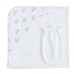 BCC Tiny Rocking Horse Printed Hooded Towel & Mitt