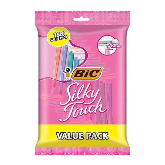 Bic Silky Touch 2 Blades Women's Disposable Razors 18pcs - ikatehouse