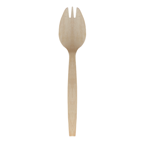 Dispo Biodegradable Cutlery Large Sporks / 147mm / 5000 Sporks Biodegradable Wooden Sporks
