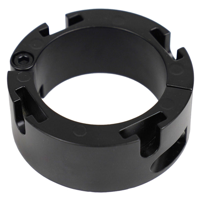 Black Aluminum Slatwall Collar - Stanchion Post Mounting Collar - Crowd Control Warehouse