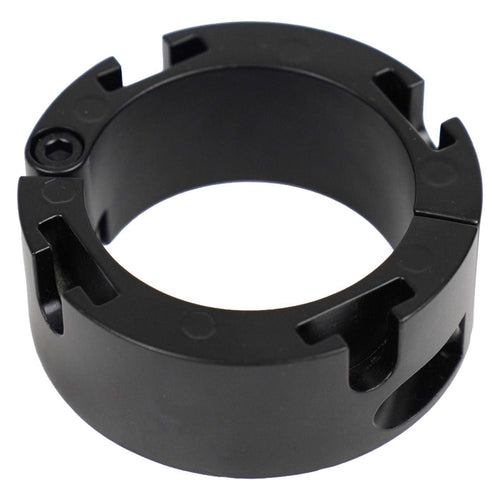 Black Aluminum Slatwall Collar - Stanchion Post Mounting Collar - Crowd Control Warehouse