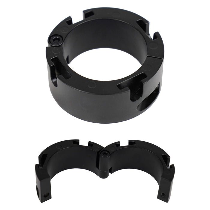 Black Aluminum Slatwall Collar - Stanchion Post Mounting Collar - Crowd Control Warehouse