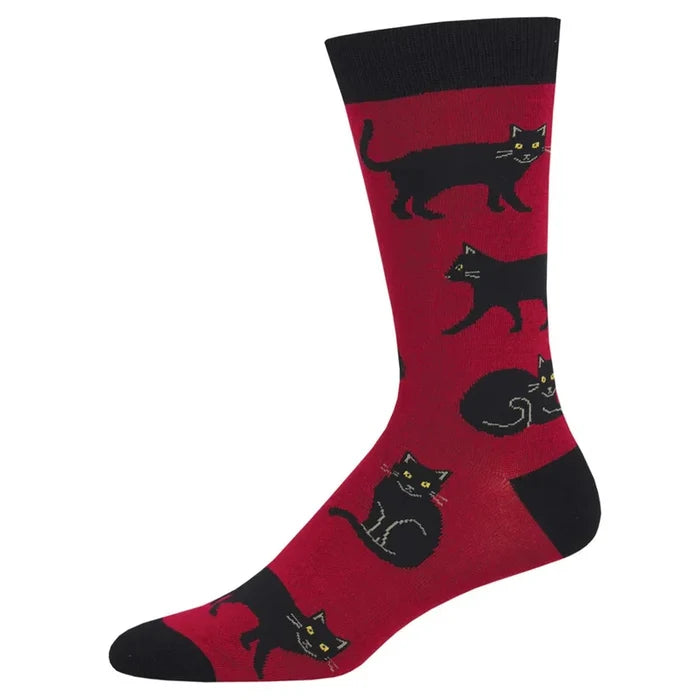 Black Cat Crew Socks
