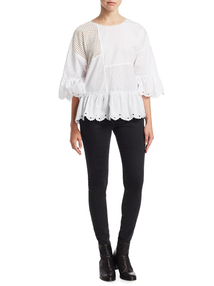 ALEXANDER MCQUEEN BLACK LACED HARVEY JEANS