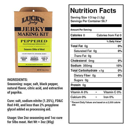 Black Pepper Jerky Making Kit | 12 oz | Nebraska Star Beef