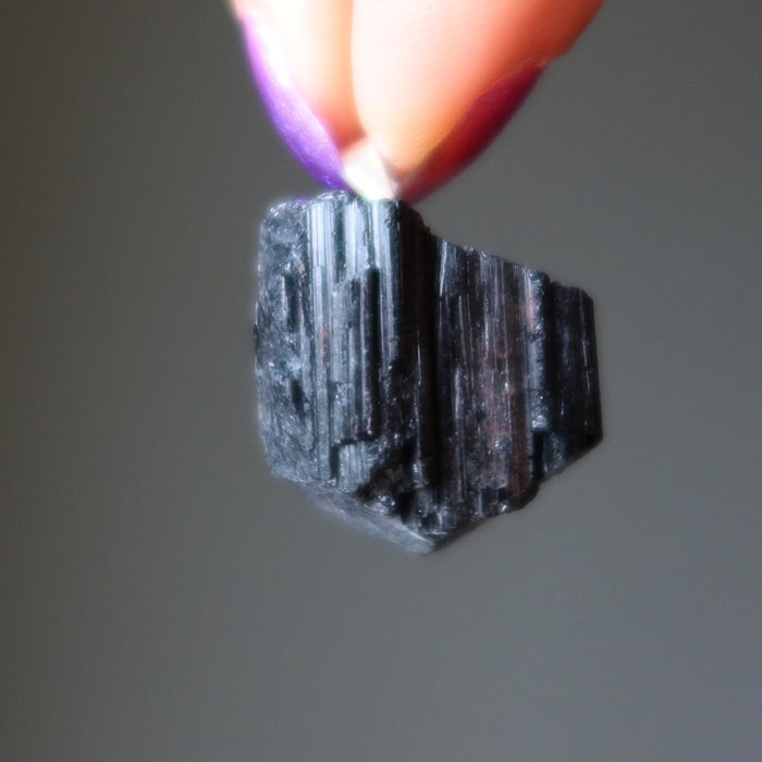 rough black tourmaline pendant