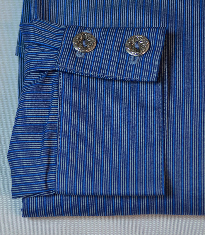 Blue Mini Stripe Men's Dakota Shirt