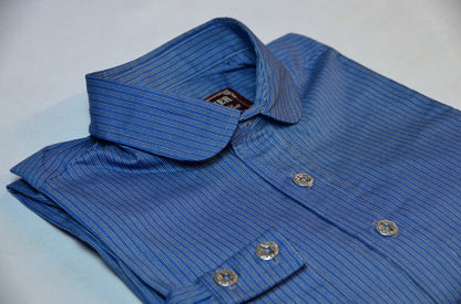 Blue Mini Stripe Men's Dakota Shirt