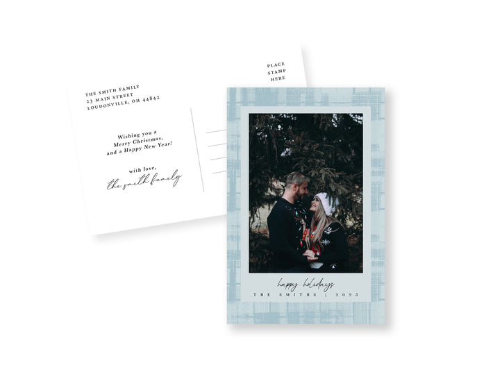 Blue Pattern Postcard