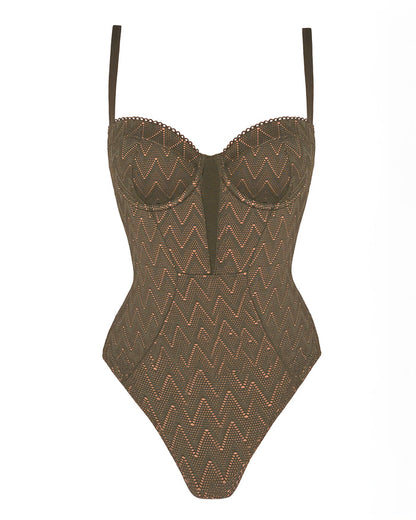 Outline image of Brazilian Bombshell - Chevron Martini Olive