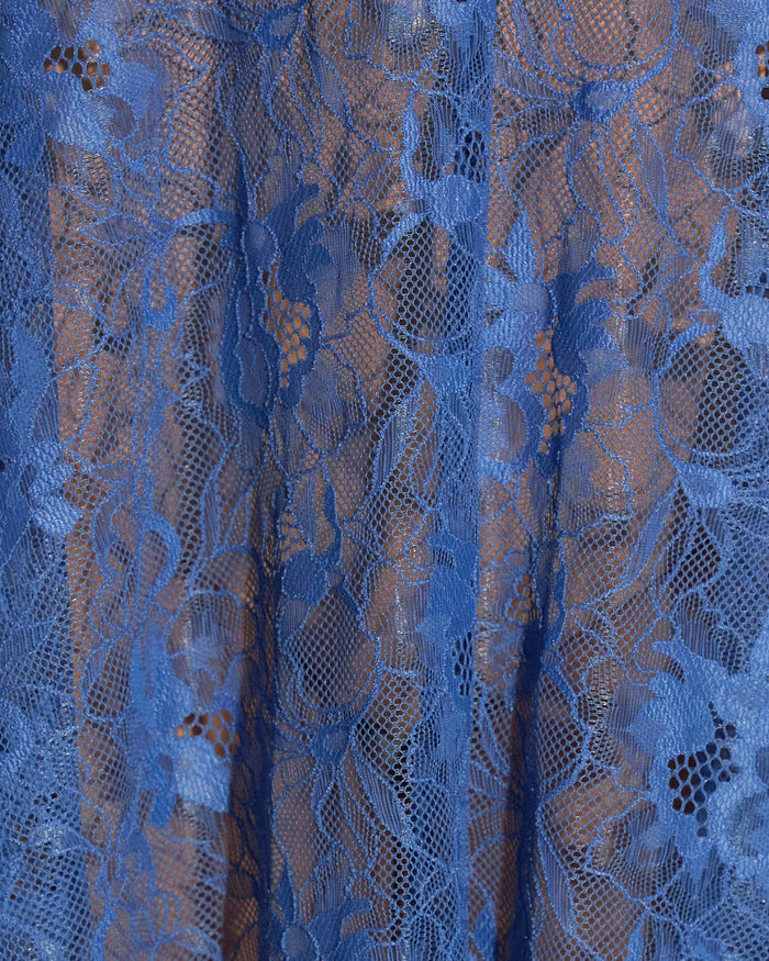 Fabric swatch of Bombshell Midi Dress - Lace Steel Blue/Tawny