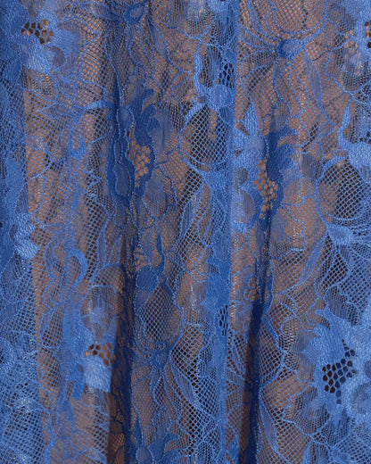 Fabric swatch of Bombshell Midi Dress - Lace Steel Blue/Tawny