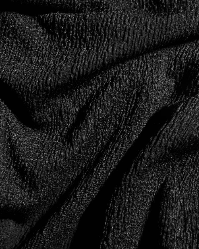 Fabric swatch of Brazilian Plungey Keyhole - Crinkle Black