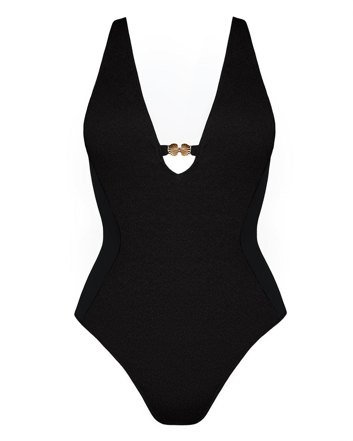 Outline image of Brazilian Plungey Keyhole - Crinkle Black