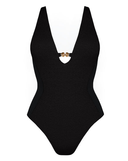 Outline image of Brazilian Plungey Keyhole - Crinkle Black