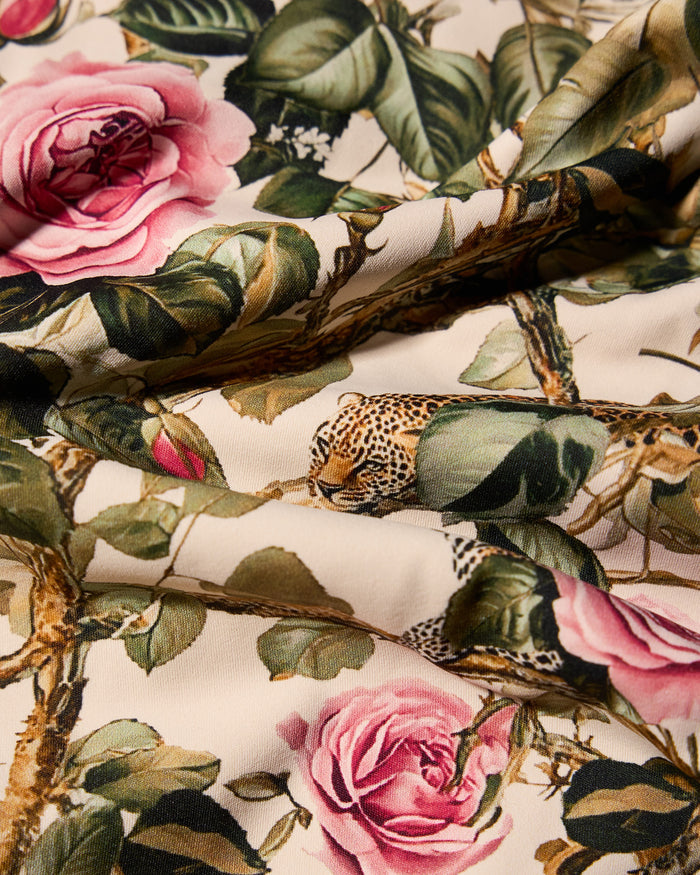 Swatch of Brazilian Smoothing Kini Bottom - Pink Rose Leopard