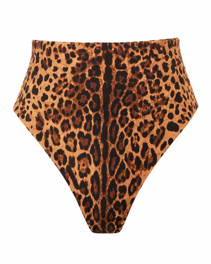 Outline image of Brazilian Smoothing Kini Bottom - Symmetric Leopard