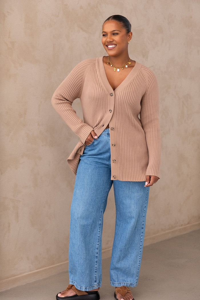 Brittney Cardigan - Taupe