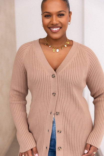 Brittney Cardigan - Taupe