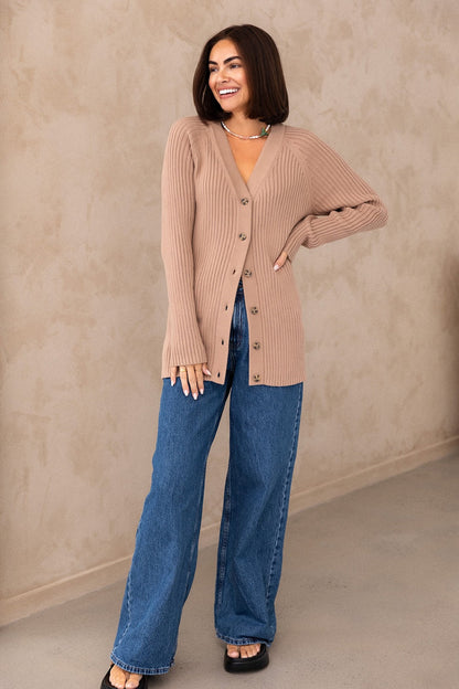 Brittney Cardigan - Taupe