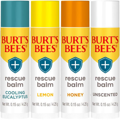 Burt's Bees Lip Balm Rescue 4 Pack