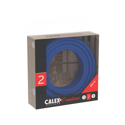 Calex Creations Fabric cable - Blue - 1.5meter