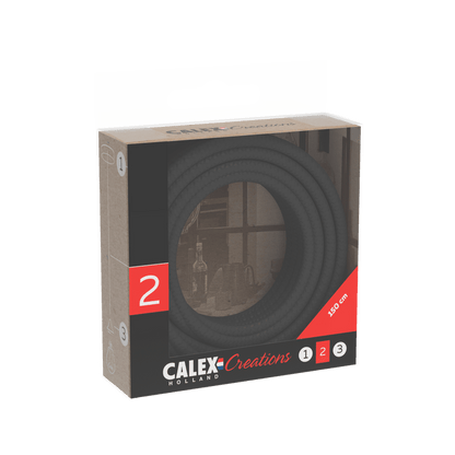 Calex Creations Fabric cable - Grey - 1.5meter
