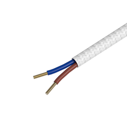 Calex Creations Fabric cable - White - 3meter