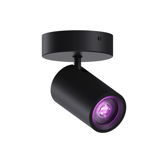 Calex Smart Ceiling Light - 1 Light Spot - Black