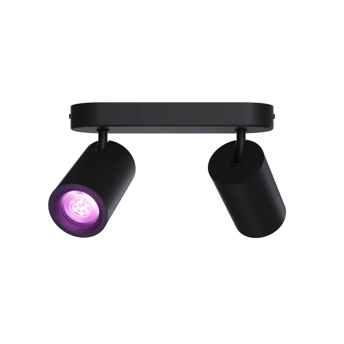 Calex Smart Ceiling Light - 2 Light Spot - Black