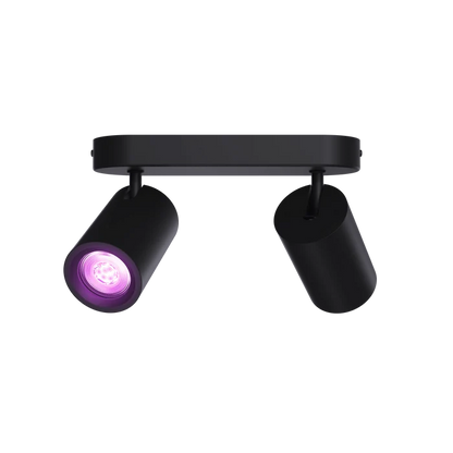 Calex Smart Ceiling Light - 2 Light Spot - Black