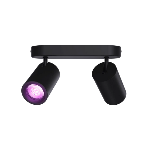 Calex Smart Ceiling Light - 2 Light Spot - Black