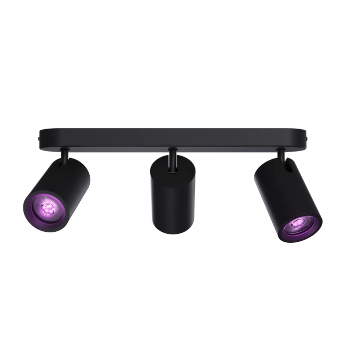 Calex Smart Ceiling Light - 3 Light Spot - Black