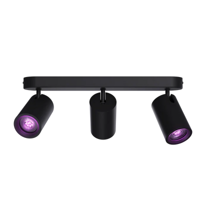 Calex Smart Ceiling Light - 3 Light Spot - Black