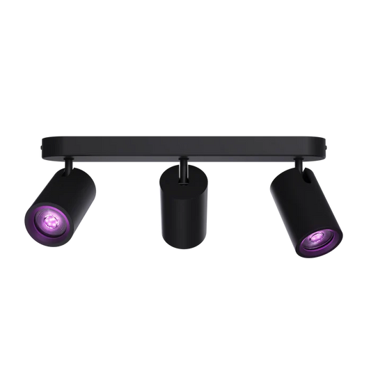 Calex Smart Ceiling Light - 3 Light Spot - Black