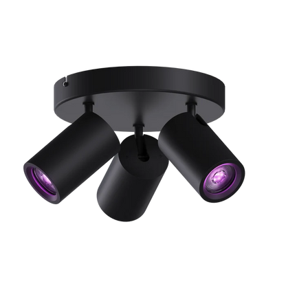 Calex Smart Ceiling Light - 3 Light Spot - Black