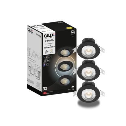 Calex Smart Downlight - 3-pack - Black