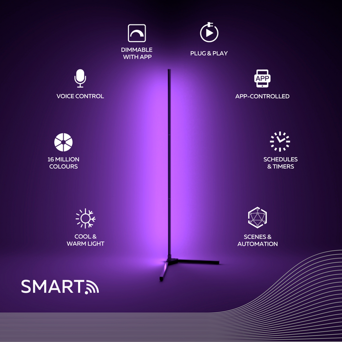 Calex Smart Floor Lamp - RGB+Warm White